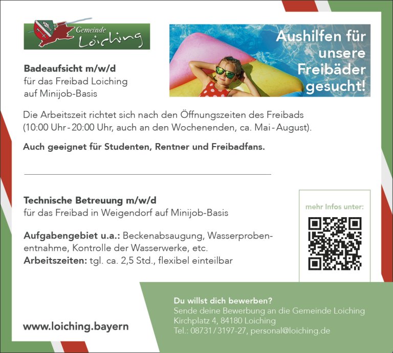 Aushilfen Freibad