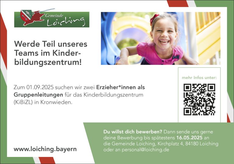 Erzieher/in als Gruppenleitung gesucht